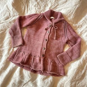 Misha and Puff 4-5Y wool cardigan in pink